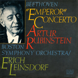 Ludwig van Beethoven / Arthur Rubinstein / Boston Symphony Orchestra / Erich Leinsdorf "Emperor" Concerto Vinyl LP USED