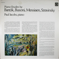 Béla Bartók / Ferruccio Busoni / Olivier Messiaen / Igor Stravinsky / Paul Jacobs (3) Piano Etudes Vinyl LP USED