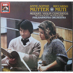 Wolfgang Amadeus Mozart / Anne-Sophie Mutter / Philharmonia Orchestra / Riccardo Muti Violin Concertos Nos 2 & 4 Vinyl LP USED