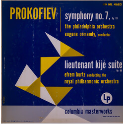 Sergei Prokofiev / The Philadelphia Orchestra / Eugene Ormandy / Efrem Kurtz / The Royal Philharmonic Orchestra Symphony No. 7, Op. 131 / Lieutenant K