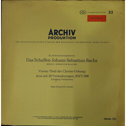 Johann Sebastian Bach / Ralph Kirkpatrick Vierter Theil Der Clavier-Uebung: Aria Mit 30 Veränderungen, BWV 988 (Goldberg-Variationen) Vinyl LP USED