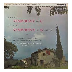 Georges Bizet / Édouard Lalo / Sir Thomas Beecham / Orchestre National De La R.T.F. Symphony in C / Symphony In G Minor Vinyl LP USED