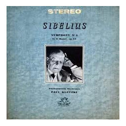 Jean Sibelius / Paul Kletzki / Philharmonia Orchestra Symphony No. 2 In D Major, Op. 43 Vinyl LP USED