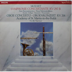 Wolfgang Amadeus Mozart / The Academy Of St. Martin-in-the-Fields / Sir Neville Marriner Symphonie Concertante KV 297 B / Oboe Concerto KV 314 Vinyl L