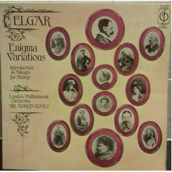 Sir Edward Elgar / The London Philharmonic Orchestra / Sir Adrian Boult Enigma Variations / Introduction & Allegro For Strings Vinyl LP USED