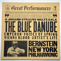 Leonard Bernstein / The New York Philharmonic Orchestra A Johann Strauss Waltz Gala. The Blue Danube Vinyl LP USED