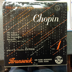 Claudio Arrau Chopin Complete Works For Piano (Vol.1) Record 2 from the set of 2 records. Vinyl LP USED