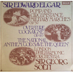 Sir Edward Elgar / The London Philharmonic Orchestra / Georg Solti Pomp And Circumstance Military Marches Op.39 - Overture "Cockaigne" Op.40 Vinyl LP 