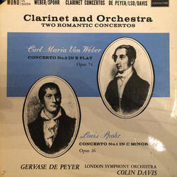 Carl Maria von Weber / Louis Spohr / Gervase de Peyer / The London Symphony Orchestra / Sir Colin Davis Von Weber Clarinet Concerto No. 2 In E Flat, O