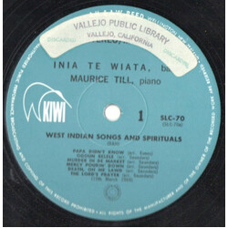 Inia Te Wiata West Indian Songs Negro Spirituals Vinyl LP USED