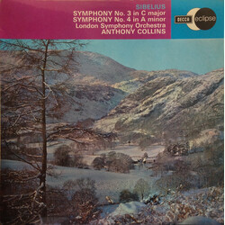 Jean Sibelius / The London Symphony Orchestra / Anthony Collins (2) Symphony No. 3 In C Major / Symphony No. 4 In A Minor Vinyl LP USED