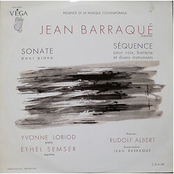 Jean Barraqué Sonate  Séquence Vinyl LP USED