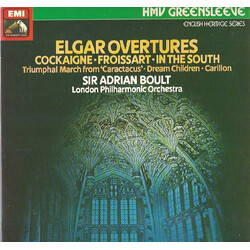 Sir Edward Elgar / Sir Adrian Boult / The London Philharmonic Orchestra Overtures Vinyl LP USED