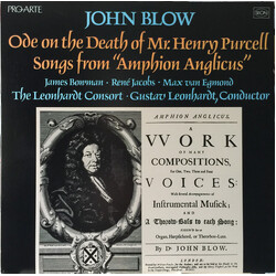 John Blow / Leonhardt-Consort / Gustav Leonhardt Ode On The Death Of Mr. Henry Purcell / Songs From "Amphion Anglicus" Vinyl LP USED