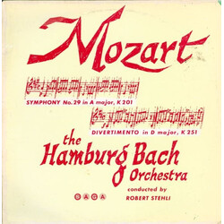 Wolfgang Amadeus Mozart / Bach-Orchester Hamburg / Robert Stehli Symphony No. 29 In A Major, K 201 / Divertimento In D Major, K 251 Vinyl LP USED