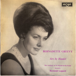 Bernadette Greevy / The Academy Of St. Martin-in-the-Fields / Raymond Leppard Airs By Handel Vinyl LP USED