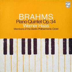 Johannes Brahms / Werner Haas / Members Of The Berlin Philharmonic Octet Piano Quintet Op. 34 Vinyl LP USED