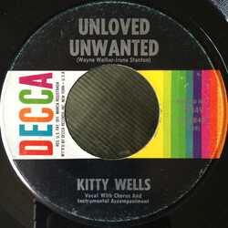 Kitty Wells Unloved Unwanted / Au Revoir Vinyl USED