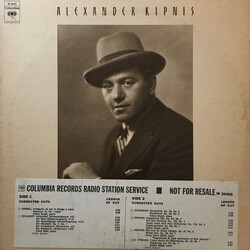 Alexander Kipnis Great Performances Of Works By Brahms, Handel, Schubert, Schumann, Richard Strauss Vinyl LP USED