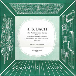 Johann Sebastian Bach / Maurice Cole Das Wohltemperirte Clavier, Book I - Twenty-Four Preludes And Fugues Nos. 10 To 21 Vinyl LP USED