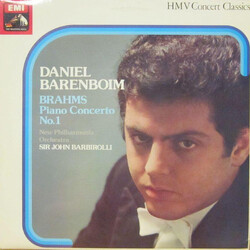 Daniel Barenboim / Johannes Brahms / New Philharmonia Orchestra / Sir John Barbirolli Piano Concerto No. 1 Vinyl LP USED