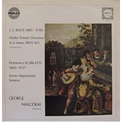 Johann Sebastian Bach / Domenico Scarlatti / George Malcolm Partita (French Overture) In B Minor, BWV 831 / Seven Harpsichord Sonatas Vinyl LP USED