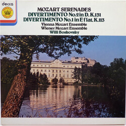 Wolfgang Amadeus Mozart / Willi Boskovsky / Wiener Mozart Ensemble Serenades Divertimento No.2 In D, K. 131 / Divertimento No.1 In E Flat, K. 113 Viny