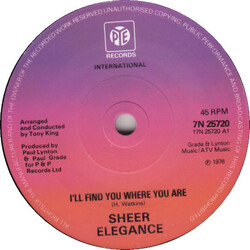 Sheer Elegance I'll Find You Where You Are Vinyl USED
