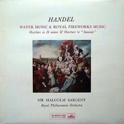 Georg Friedrich Händel / The Royal Philharmonic Orchestra / Sir Malcolm Sargent Water Music & Royal Fireworks Music Vinyl LP USED