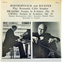 Johannes Brahms / Edvard Grieg / Mstislav Rostropovich / Sviatoslav Richter Sonata In E-Minor, Op. 38 / Sonata In A-Minor, Op. 36 (Rostropovich And Ri