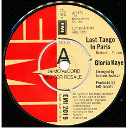 Gloria Kaye Last Tango in Paris Vinyl USED