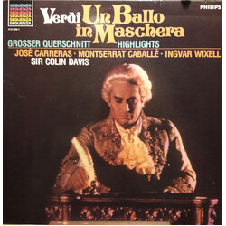 Giuseppe Verdi / José Carreras / Montserrat Caballé / Ingvar Wixell / Sir Colin Davis Un Ballo In Maschera - Grosser Querschnitt - Highlights Vinyl LP