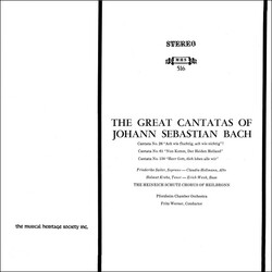 Johann Sebastian Bach / Friederike Sailer / Claudia Hellmann / Helmut Krebs / Erich Wenk / Heinrich-Schütz-Chor Heilbronn / Südwestdeutsches Kammerorc